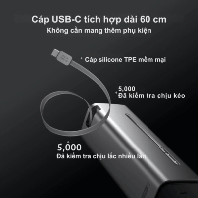 EcoFlow RAPID Pro (230W, Cáp Built-In 100W) - Trạm Sạc Di Động Tích Hợp Cáp, Sạc Nhanh, Đa Năng EcoFlow RAPID Pro (230W, Cáp Built-In 100W) - Trạm Sạc Di Động Tích Hợp Cáp, Sạc Nhanh, Đa Năng - <strong>EcoFlow RAPID Pro</strong> là trạm sạc di động mạnh mẽ và tiện lợi, với công suất 230W và cáp tích hợp 100W, loại bỏ hoàn toàn sự lộn xộn của dây cáp. Chiếc <strong>EcoFlow RAPID Pro</strong> này được thiết kế để cung cấp năng lượng nhanh chóng và hiệu quả cho laptop, điện thoại và các thiết bị điện tử khác. Với kích thước nhỏ gọn và độ bền cao, <strong>EcoFlow RAPID Pro</strong> là giải pháp lý tưởng cho những người thường xuyên di chuyển, đảm bảo bạn luôn có nguồn năng lượng dự phòng đáng tin cậy. Nâng cấp trải nghiệm sạc của bạn với <strong>EcoFlow RAPID Pro</strong> ngay hôm nay!