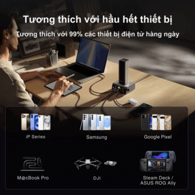 EcoFlow RAPID Pro (300W, Cáp Built-In 140W) - Trạm Sạc Di Động Tích Hợp Cáp, Sạc Nhanh, Đa Năng EcoFlow RAPID Pro (300W, Cáp Built-In 140W) - Trạm Sạc Di Động Tích Hợp Cáp, Sạc Nhanh, Đa Năng - <strong>EcoFlow RAPID Pro</strong> là trạm sạc di động tiên tiến với công suất 300W mạnh mẽ và cáp tích hợp 140W tiện lợi, loại bỏ mọi rắc rối về dây cáp lộn xộn. Chiếc <strong>EcoFlow RAPID Pro</strong> này mang đến khả năng sạc siêu nhanh cho laptop, điện thoại và nhiều thiết bị khác, trở thành giải pháp năng lượng tối ưu cho mọi hành trình. Thiết kế nhỏ gọn, di động và tính năng an toàn vượt trội giúp <strong>EcoFlow RAPID Pro</strong> trở thành lựa chọn hàng đầu cho những ai tìm kiếm sự tiện lợi và hiệu quả. Nâng tầm trải nghiệm sạc của bạn với <strong>EcoFlow RAPID Pro</strong>!