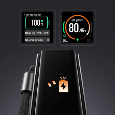 Pin Dự Phòng EcoFlow RAPID Pro 3in1 - Sạc Nhanh Đa Năng, Tích Hợp 3 Chức Năng Tiện Lợi (Cáp, Không Dây, Cổng) Pin Dự Phòng EcoFlow RAPID Pro 3in1 - Sạc Nhanh Đa Năng, Tích Hợp 3 Chức Năng Tiện Lợi (Cáp, Không Dây, Cổng) - <strong>Pin dự phòng EcoFlow RAPID Pro 3in1</strong> là giải pháp năng lượng di động toàn diện, tích hợp 3 chức năng sạc hàng đầu: sạc có dây với cáp tích hợp, sạc không dây từ tính và sạc qua cổng USB. Chiếc <strong>EcoFlow RAPID Pro 3in1</strong> này đảm bảo thiết bị của bạn luôn đầy pin mọi lúc mọi nơi. Với thiết kế nhỏ gọn, công suất mạnh mẽ và tính năng an toàn vượt trội, <strong>EcoFlow RAPID Pro 3in1</strong> là phụ kiện không thể thiếu cho cuộc sống năng động. Trải nghiệm sự tiện lợi tối đa cùng <strong>EcoFlow RAPID Pro 3in1</strong> ngay hôm nay!