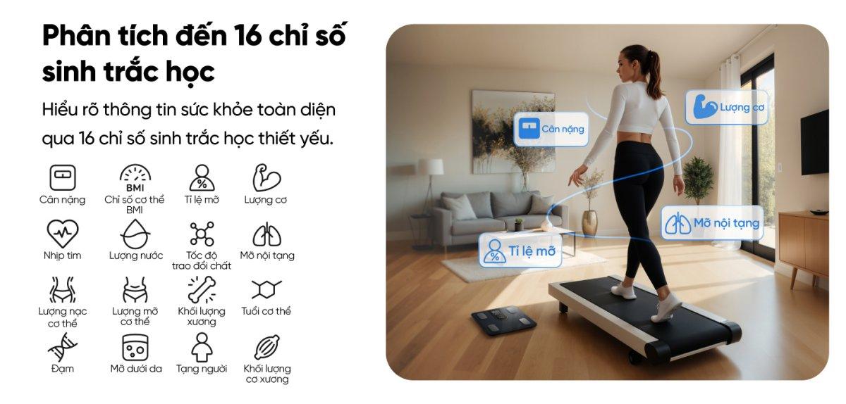 Cân Điện Tử Thông Minh Eufy C20 - Hàng Chính Hãng | Phân Tích 16 Chỉ Số Cơ Thể, Kết Nối App EufyLife Cân Điện Tử Thông Minh Eufy C20 - Hàng Chính Hãng | Phân Tích 16 Chỉ Số Cơ Thể, Kết Nối App EufyLife - Khám phá ngay cân điện tử thông minh <strong>eufy C20</strong>, người bạn đồng hành lý tưởng trên hành trình chăm sóc sức khỏe toàn diện. Với khả năng phân tích chính xác 16 chỉ số sinh trắc học quan trọng, <strong>eufy C20</strong> giúp bạn thấu hiểu cơ thể một cách sâu sắc nhất. Thiết bị sở hữu thiết kế tinh tế, màn hình TFT 3.36 inch hiển thị thông tin trực quan và kết nối dễ dàng với ứng dụng EufyLife qua Bluetooth. Theo dõi tiến trình, đặt mục tiêu và quản lý sức khỏe cho cả gia đình chưa bao giờ dễ dàng đến thế. Với độ chính xác cao và khả năng lưu trữ không giới hạn hồ sơ người dùng, đây là lựa chọn hoàn hảo cho mọi gia đình hiện đại.