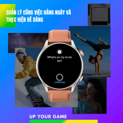 Đồng hồ thông minh Amazfit GTR 3 Pro - Đỉnh cao sang trọng, công nghệ vượt trội, trải nghiệm hoàn hảo Đồng hồ thông minh Amazfit GTR 3 Pro - Đỉnh cao sang trọng, công nghệ vượt trội, trải nghiệm hoàn hảo - Nâng tầm phong cách và sức khỏe với <strong>Amazfit GTR 3 Pro</strong>, chiếc đồng hồ thông minh cao cấp kết hợp thiết kế sang trọng với công nghệ tiên tiến. Màn hình AMOLED Ultra HD sắc nét, khung hợp kim nhôm cao cấp và núm xoay điều hướng cổ điển mang lại vẻ ngoài tinh tế. Với thời lượng pin lên đến 12 ngày, định vị GPS chính xác, theo dõi sức khỏe toàn diện (nhịp tim, SpO2, căng thẳng, giấc ngủ) và hơn 150 chế độ thể thao, <strong>Amazfit GTR 3 Pro</strong> là người bạn đồng hành lý tưởng, giúp bạn sống thông minh, năng động và đầy phong cách.