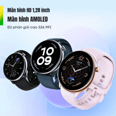 Đồng hồ thông minh Amazfit GTR Mini - Thanh lịch nhỏ gọn, tính năng đỉnh cao, khẳng định phong cách riêng của bạn Đồng hồ thông minh Amazfit GTR Mini - Thanh lịch nhỏ gọn, tính năng đỉnh cao, khẳng định phong cách riêng của bạn - Nổi bật với thiết kế siêu mỏng và trọng lượng nhẹ, <strong>Amazfit GTR Mini</strong> là sự lựa chọn hoàn hảo cho những ai tìm kiếm một chiếc đồng hồ thông minh vừa thời trang vừa mạnh mẽ. Sở hữu màn hình AMOLED rực rỡ, khung thép không gỉ cao cấp và thời lượng pin đáng kinh ngạc lên đến 14 ngày, <strong>Amazfit GTR Mini</strong> đồng hành cùng bạn mỗi ngày. Tích hợp GPS 5 vệ tinh, theo dõi sức khỏe toàn diện (nhịp tim, SpO2, giấc ngủ) và hơn 120 chế độ thể thao, chiếc đồng hồ này giúp bạn sống khỏe, sống chất và luôn thể hiện phong cách độc đáo của mình.