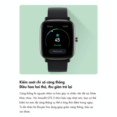 Đồng hồ thông minh Amazfit GTS 2 Mini (Phiên bản mới) - Thời trang thanh lịch, nhỏ gọn năng động, sức khỏe trong tầm tay Đồng hồ thông minh Amazfit GTS 2 Mini (Phiên bản mới) - Thời trang thanh lịch, nhỏ gọn năng động, sức khỏe trong tầm tay - Đón nhận vẻ đẹp tinh tế và sức mạnh công nghệ với <strong>Amazfit GTS 2 Mini</strong> (Phiên bản mới). Chiếc đồng hồ thông minh siêu mỏng và nhẹ này sở hữu màn hình AMOLED sống động, thiết kế thời trang và thời lượng pin ấn tượng lên đến 14 ngày. Với khả năng theo dõi nhịp tim 24/7, đo SpO2, theo dõi giấc ngủ, mức độ căng thẳng và hơn 68 chế độ thể thao, <strong>Amazfit GTS 2 Mini</strong> là người bạn đồng hành hoàn hảo, giúp bạn sống khỏe mạnh, năng động và luôn kết nối một cách thật phong cách.