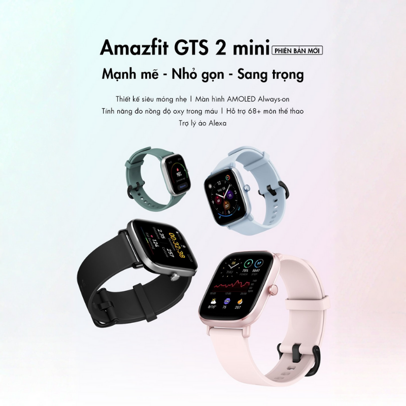 Đồng hồ thông minh Amazfit GTS 2 Mini (Phiên bản mới) - Thời trang thanh lịch, nhỏ gọn năng động, sức khỏe trong tầm tay Đồng hồ thông minh Amazfit GTS 2 Mini (Phiên bản mới) - Thời trang thanh lịch, nhỏ gọn năng động, sức khỏe trong tầm tay - Hình ảnh 2