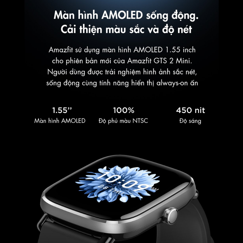 Đồng hồ thông minh Amazfit GTS 2 Mini (Phiên bản mới) - Thời trang thanh lịch, nhỏ gọn năng động, sức khỏe trong tầm tay Đồng hồ thông minh Amazfit GTS 2 Mini (Phiên bản mới) - Thời trang thanh lịch, nhỏ gọn năng động, sức khỏe trong tầm tay - Hình ảnh 4