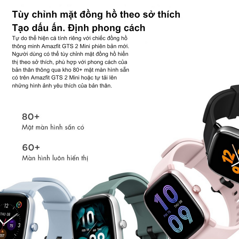 Đồng hồ thông minh Amazfit GTS 2 Mini (Phiên bản mới) - Thời trang thanh lịch, nhỏ gọn năng động, sức khỏe trong tầm tay Đồng hồ thông minh Amazfit GTS 2 Mini (Phiên bản mới) - Thời trang thanh lịch, nhỏ gọn năng động, sức khỏe trong tầm tay - Hình ảnh 5