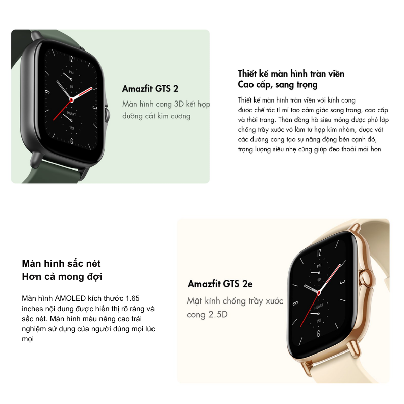 Đồng hồ thông minh Amazfit GTS 2e - Thanh lịch, tinh tế, theo dõi sức khỏe toàn diện cho cuộc sống năng động Đồng hồ thông minh Amazfit GTS 2e - Thanh lịch, tinh tế, theo dõi sức khỏe toàn diện cho cuộc sống năng động - Hình ảnh 4