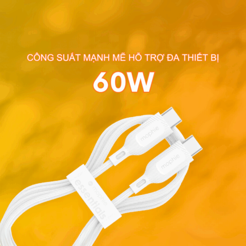 Cáp Sạc Mophie Cable Essentials C to C 60W - Hình ảnh 2