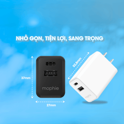 Củ sạc Mophie Essentials PD 30W 1A1C – Sạc Nhanh Vượt Trội, An Toàn Tuyệt Đối Cho Mọi Thiết Bị - Hình ảnh 4