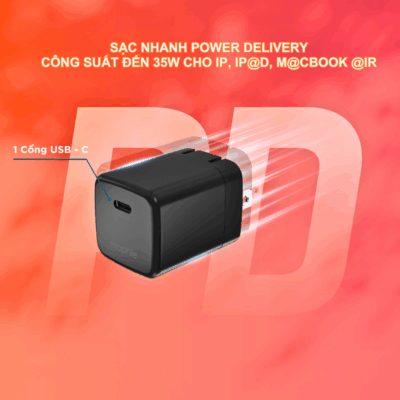 Củ Sạc Nhanh Mophie Essentials PD 35W 1C – Sạc Nhanh Đơn Cổng, Mạnh Mẽ, Siêu Gọn Nhẹ - Nâng tầm trải nghiệm sạc của bạn với củ sạc Mophie Essentials PD 35W 1C nhỏ gọn nhưng mạnh mẽ. Với công suất Power Delivery (PD) lên đến 35W, sản phẩm này đảm bảo thiết bị của bạn được sạc đầy pin nhanh chóng và an toàn. Tương thích rộng rãi với nhiều loại điện thoại thông minh, máy tính bảng và các thiết bị khác, Mophie Essentials PD 35W 1C là lựa chọn lý tưởng cho mọi nhu cầu sạc hàng ngày. Thiết kế 1 cổng Type-C tiện lợi cùng công nghệ sạc thông minh giúp bảo vệ pin thiết bị khỏi quá tải, mang lại sự an tâm tuyệt đối.