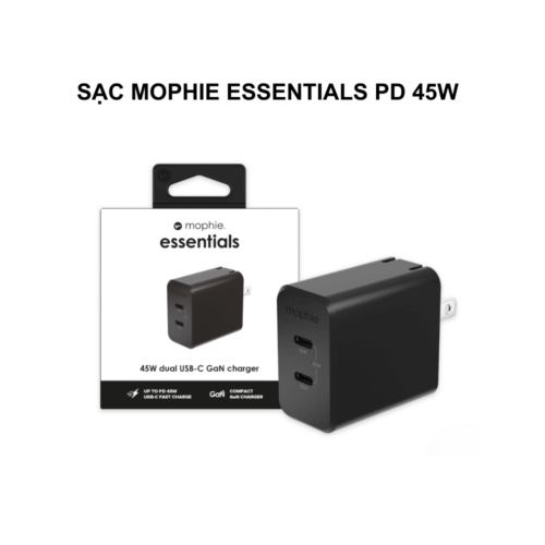 Củ Sạc Mophie Essentials PD 45W GaN - Sạc Nhanh Vượt Trội Cho Mọi Thiết Bị - Hình ảnh 2