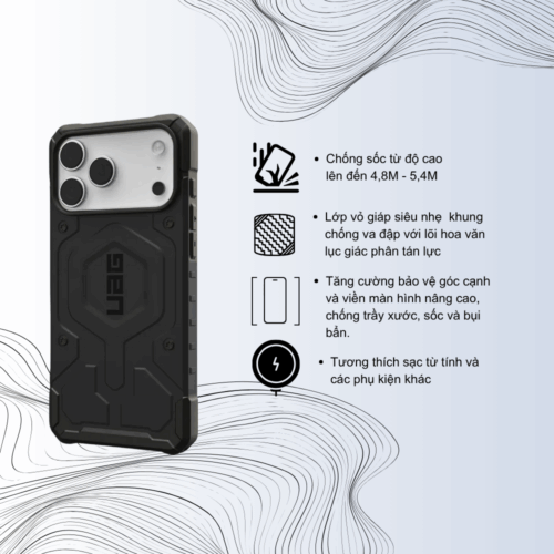 Ốp lưng UAG Pathfinder hít từ tính - Chống sốc chuẩn quân đội & Tương thích MagSafe - Hình ảnh 2