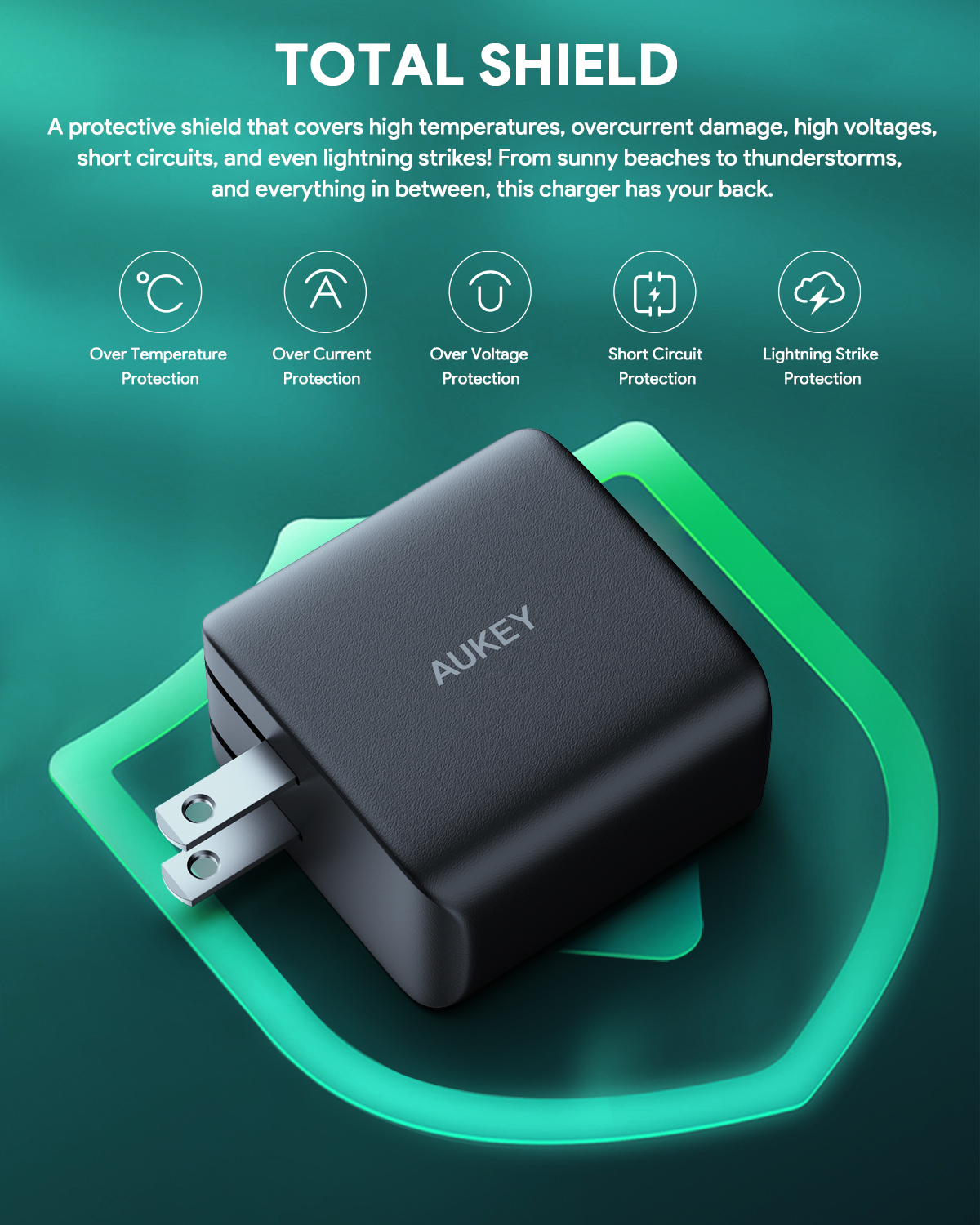 Aukey PA-B4T Củ sạc nhanh 2 cổng, chấu gập PD 45W Aukey PA-B4T Củ sạc nhanh 2 cổng, chấu gập PD 45W - • Model : PA-B4T • Màu sắc : Đen, Trắng • Công nghệ : Power Delivery 3.0 FAST CHARGE , GaN Chip , PPS , QC 3.0 • PD 3.0 Protocol Chip • Bảo vệ quá nhiệt • Bảo vệ quá dòng • Bảo vệ quá áp • Bảo vệ ngắn mạch • Chống sét • Tương thích với chuẩn sạc nhanh Apple và Samsung • Tự điều chỉnh dòng điện để tối ưu hoá công suất ttrong quá trình sạc • Nguồn vào : 100-240V ~ 50/60HZ 1.3A • Nguồn ra : 5V/3A , 9V/3A , 12V/3A , 15V/3A , 20V/2.25A ( 45W ) – PPS : 3.3-16V 3A – C1 / C2 : 45W – C1 + C2 : 20W + 25W – C2 + C1 : 25W + 20W • Công suất tối đa : 45W • Kích thước : 52 x 30 x 52mm • Trọng lượng : 111g • Bảo hành chính hãng 18 tháng • Hộp sản phẩm gồm : Sạc nhanh AUKEY PA – B4T , hướng dẫn sử dụng