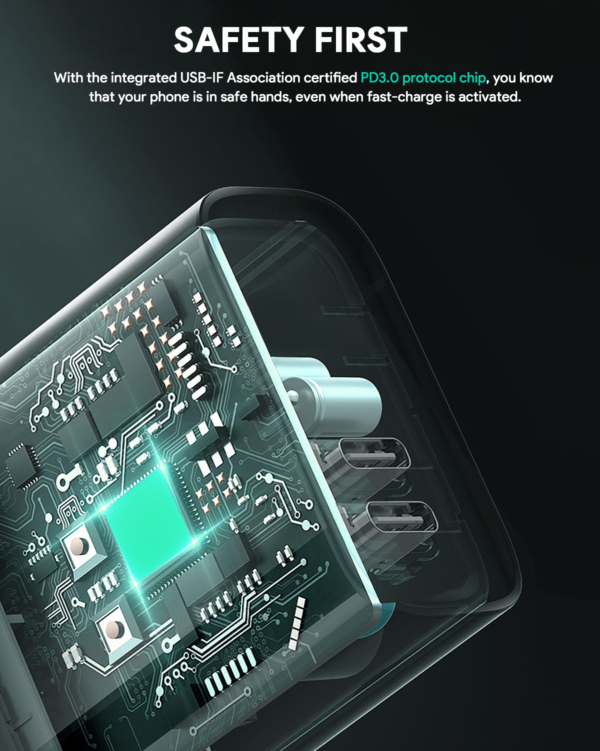 Aukey PA-B4T Củ sạc nhanh 2 cổng, chấu gập PD 45W Aukey PA-B4T Củ sạc nhanh 2 cổng, chấu gập PD 45W - • Model : PA-B4T • Màu sắc : Đen, Trắng • Công nghệ : Power Delivery 3.0 FAST CHARGE , GaN Chip , PPS , QC 3.0 • PD 3.0 Protocol Chip • Bảo vệ quá nhiệt • Bảo vệ quá dòng • Bảo vệ quá áp • Bảo vệ ngắn mạch • Chống sét • Tương thích với chuẩn sạc nhanh Apple và Samsung • Tự điều chỉnh dòng điện để tối ưu hoá công suất ttrong quá trình sạc • Nguồn vào : 100-240V ~ 50/60HZ 1.3A • Nguồn ra : 5V/3A , 9V/3A , 12V/3A , 15V/3A , 20V/2.25A ( 45W ) – PPS : 3.3-16V 3A – C1 / C2 : 45W – C1 + C2 : 20W + 25W – C2 + C1 : 25W + 20W • Công suất tối đa : 45W • Kích thước : 52 x 30 x 52mm • Trọng lượng : 111g • Bảo hành chính hãng 18 tháng • Hộp sản phẩm gồm : Sạc nhanh AUKEY PA – B4T , hướng dẫn sử dụng