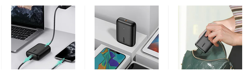 Aukey PB-N83S Pin dự phòng 10.000mAh Aukey PB-N83S Pin dự phòng 10.000mAh - <ul> <li>Model: PB-N83S</li> <li>Dung lượng: 10000mAh / 37Wh</li> <li>Công nghệ: Power Delivery 3.0, Quick Charge 3.0, SCP</li> <li>USB-C Input (PD3.0): DC 5V 2.4A / 9V 2A / 12V 1.5A</li> <li>USB-C Output (PD3.0): DC 5V 2.4A / 9V 2.22A / 12V 1.67A USB-A Output: (QC3.0) DC 5V 2.4A / 9V 2A / 12V 1.5A</li> <li>SCP: 4.5V 5A / 5V 4.5A</li> <li>Công suất nguồn ra: 22.5W</li> <li>Kích thước: 27.0 x 57.7 x 80.5mm</li> <li>Trọng lượng: 174g</li> <li>Bảo hành chính hãng 18 tháng</li> <li>Hộp sản phẩm gồm: Pin sạc AUKEY PB-N83S, cáp sạc USB-A to C, hướng dẫn sử dụng</li> </ul>