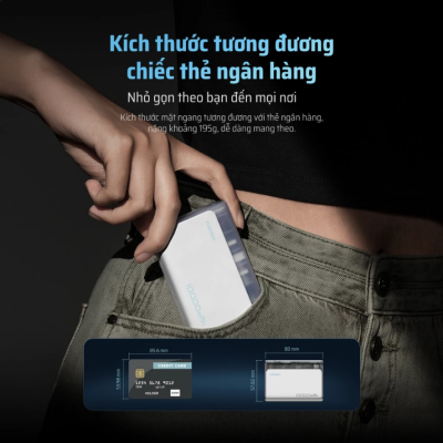 Pin sạc dự phòng Cuktech 10.000mAh Power Bank 30W (PB100S) - <strong>Cuktech 10.000mAh Power Bank 30W</strong> (PB100S) là định nghĩa mới về sự tiện lợi và hiệu năng. Với thiết kế siêu nhỏ gọn, chỉ nặng khoảng 195g, viên pin này là người bạn đồng hành lý tưởng cho cuộc sống năng động. Đừng để vẻ ngoài đánh lừa, sản phẩm sở hữu công suất sạc nhanh 2 chiều lên đến 30W, sạc đầy 58% pin iPhone 15 chỉ trong 30 phút. Tích hợp đầy đủ các công nghệ sạc nhanh tiên tiến như PD3.0, PPS, và QC3.0, viên pin tương thích hoàn hảo với mọi thiết bị từ iPhone, Samsung, Xiaomi đến cả MacBook Air. Hai cổng sạc (USB-C và USB-A) cùng chế độ sạc dòng thấp tiện lợi cho phụ kiện, <strong>Cuktech 10.000mAh Power Bank 30W</strong> chính là giải pháp năng lượng toàn diện, nhỏ gọn mà bạn luôn tìm kiếm.