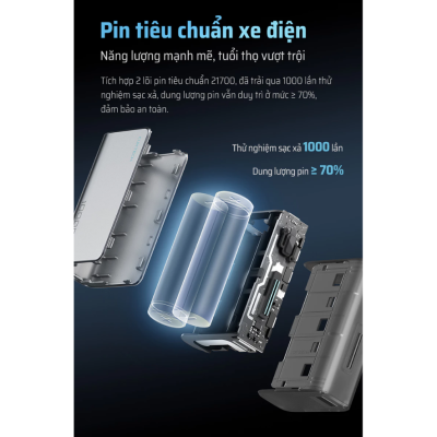Pin sạc dự phòng Cuktech 10.000mAh Power Bank 30W (PB100S) - <strong>Cuktech 10.000mAh Power Bank 30W</strong> (PB100S) là định nghĩa mới về sự tiện lợi và hiệu năng. Với thiết kế siêu nhỏ gọn, chỉ nặng khoảng 195g, viên pin này là người bạn đồng hành lý tưởng cho cuộc sống năng động. Đừng để vẻ ngoài đánh lừa, sản phẩm sở hữu công suất sạc nhanh 2 chiều lên đến 30W, sạc đầy 58% pin iPhone 15 chỉ trong 30 phút. Tích hợp đầy đủ các công nghệ sạc nhanh tiên tiến như PD3.0, PPS, và QC3.0, viên pin tương thích hoàn hảo với mọi thiết bị từ iPhone, Samsung, Xiaomi đến cả MacBook Air. Hai cổng sạc (USB-C và USB-A) cùng chế độ sạc dòng thấp tiện lợi cho phụ kiện, <strong>Cuktech 10.000mAh Power Bank 30W</strong> chính là giải pháp năng lượng toàn diện, nhỏ gọn mà bạn luôn tìm kiếm.