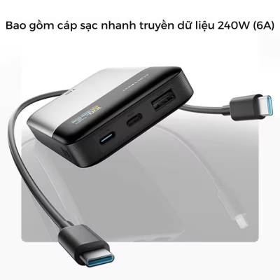 Pin sạc dự phòng Cuktech 15 Air Power Bank 15.000mAh 100W (PB150S) - Khám phá giới hạn mới của sự di động với <strong>Cuktech 15 Air Power Bank 15.000mAh</strong> (PB150S), viên pin dự phòng tiên phong ứng dụng công nghệ pin Silicon-Carbon siêu mỏng nhẹ. Với dung lượng 15.000mAh nhưng kích thước chỉ tương đương các dòng 10.000mAh, Cuktech 15 Air định nghĩa lại sự gọn nhẹ. Sản phẩm sở hữu công suất sạc ra tối đa lên đến 100W, sẵn sàng nạp năng lượng cho cả laptop, MacBook và các thiết bị di động với tốc độ đáng kinh ngạc. Ba cổng sạc đa dụng (2 USB-C, 1 USB-A) cùng màn hình LED hiển thị thông minh giúp bạn dễ dàng quản lý năng lượng. Với thiết kế thanh lịch và hiệu năng mạnh mẽ, <strong>Cuktech 15 Air Power Bank 15.000mAh</strong> là giải pháp năng lượng hoàn hảo cho người dùng hiện đại, luôn di chuyển.
