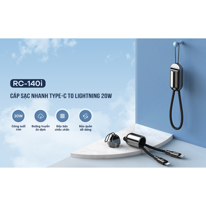 Cáp Sạc Nhanh Remax RC-140i Type-C to Lightning 20W Cáp Sạc Nhanh Remax RC-140i Type-C to Lightning 20W - Hình ảnh 2