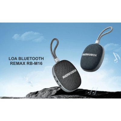 Loa Bluetooth Remax RB-M16 Âm Thanh Sống Động, Thiết Kế Đẳng Cấp, Di Động Mọi Lúc Mọi Nơi - Loa Remax RB-M16 là sự kết hợp hoàn hảo giữa thiết kế tinh tế và chất lượng âm thanh vượt trội. Với công nghệ Bluetooth 4.1 tiên tiến, Loa Remax RB-M16 mang đến kết nối ổn định, giúp bạn thưởng thức âm nhạc không dây sống động mọi lúc mọi nơi. Dung lượng pin 2000mAh cho phép nghe nhạc liên tục lên đến 5 giờ. Thiết kế nhỏ gọn, sang trọng cùng chất âm mạnh mẽ, bass sâu lắng khiến Remax RB-M16 trở thành lựa chọn lý tưởng cho những bữa tiệc ngoài trời, buổi dã ngoại hay đơn giản là không gian giải trí tại gia. Sở hữu ngay Loa Remax RB-M16 để trải nghiệm âm nhạc đỉnh cao!