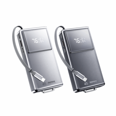 Sạc Dự Phòng Remax FCP-30 20.000mAh - Tích Hợp Cáp Type-C Sạc Dự Phòng Remax FCP-30 20.000mAh - Tích Hợp Cáp Type-C - Sạc dự phòng <strong>Remax FCP-30</strong> 20.000mAh mang đến giải pháp sạc di động hoàn hảo với dung lượng lớn và thiết kế tích hợp cáp Type-C tiện lợi. Bạn sẽ không còn phải lo quên cáp khi ra ngoài, bởi <strong>Remax FCP-30</strong> đã có sẵn. Hỗ trợ sạc nhanh, thiết bị này giúp nạp năng lượng cho nhiều thiết bị cùng lúc một cách hiệu quả. Với màn hình hiển thị pin rõ ràng và nhiều tính năng bảo vệ an toàn, <strong>Remax FCP-30</strong> là lựa chọn lý tưởng cho mọi chuyến đi và nhu cầu sử dụng hàng ngày.