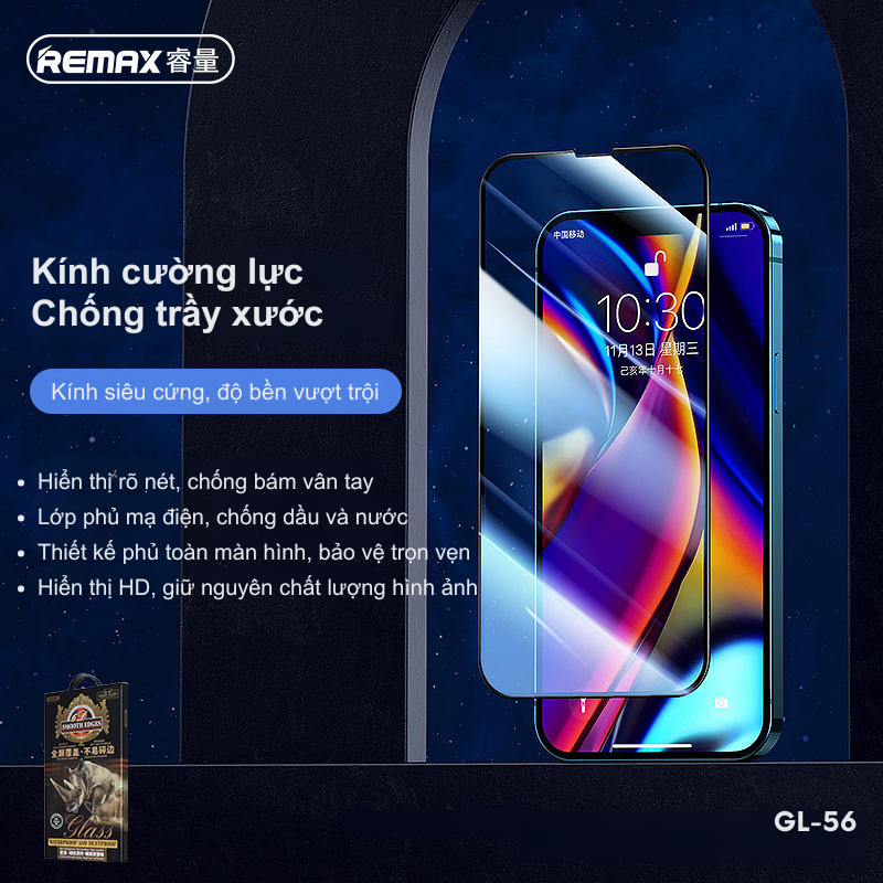 Kính Cường Lực Remax GL-56 Chống Vỡ Cao Cấp, Trong Suốt Hoàn Hảo, Siêu Cứng, Bảo Vệ Màn Hình Kính Cường Lực Remax GL-56 Chống Vỡ Cao Cấp, Trong Suốt Hoàn Hảo, Siêu Cứng, Bảo Vệ Màn Hình - Hình ảnh 4