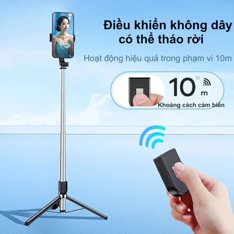 Gậy Chụp Ảnh Tripod Remax P17 - Xoay 360°, Dài 1.3M, Nhỏ Gọn Gậy Chụp Ảnh Tripod Remax P17 - Xoay 360°, Dài 1.3M, Nhỏ Gọn - Hình ảnh 3