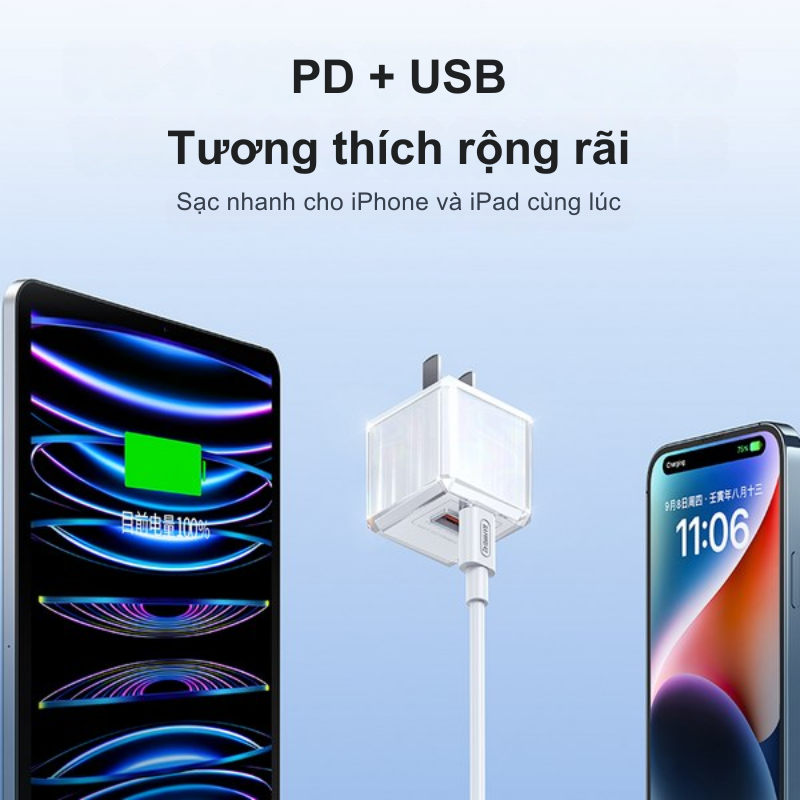 Củ Sạc Nhanh Remax RP-U93 GaN 33W - USB + Type-C, Nhỏ Gọn, Mạnh Mẽ Cho Mọi Thiết Bị Củ Sạc Nhanh Remax RP-U93 GaN 33W - USB + Type-C, Nhỏ Gọn, Mạnh Mẽ Cho Mọi Thiết Bị - Hình ảnh 4