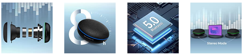 Loa Bluetooth SoundPEATS Halo, Driver 40mm, Pin 28H, IPX4, Bluetooth 5.0, RGB LED, Stereo Mode Loa Bluetooth SoundPEATS Halo, Driver 40mm, Pin 28H, IPX4, Bluetooth 5.0, RGB LED, Stereo Mode - Loa Bluetooth <strong>SoundPEATS Halo</strong> với thiết kế nhỏ gọn, driver 40mm, âm thanh vòm 360°, codec AAC/SBC. Pin 28H (không đèn), 14H (có đèn), sạc USB-C. IPX4 chống nước, micro tích hợp, Bluetooth 5.0, đèn RGB 3 màu, hỗ trợ Stereo Mode. Bảo hành 12 tháng, lý tưởng cho tiệc tùng, dã ngoại, nghe nhạc.