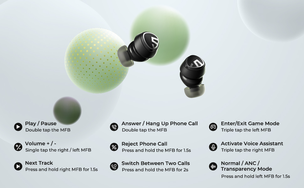 Tai nghe Bluetooth True Wireless SoundPeats Mini Pro, In-ear, Driver 10mm, Pin 21H, IPX5, Bluetooth 5.2, ANC, aptX Adaptive Tai nghe Bluetooth True Wireless SoundPeats Mini Pro, In-ear, Driver 10mm, Pin 21H, IPX5, Bluetooth 5.2, ANC, aptX Adaptive - Tai nghe <strong>SoundPeats Mini Pro</strong> với thiết kế in-ear nhỏ gọn, driver 10mm, âm thanh chất lượng cao, codec aptX Adaptive. Pin 7H (tai nghe), 21H (với hộp sạc), sạc USB-C. IPX5 chống nước, micro kép ENC, Bluetooth 5.2, ANC -35dB, độ trễ thấp. Điều khiển cảm ứng, bảo hành 12 tháng, lý tưởng nghe nhạc, đàm thoại, thể thao.