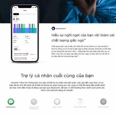 Đồng hồ thông minh Amazfit T-Rex Pro - Bền bỉ vượt giới hạn, chinh phục mọi thử thách Đồng hồ thông minh Amazfit T-Rex Pro - Bền bỉ vượt giới hạn, chinh phục mọi thử thách - Chinh phục mọi địa hình với <strong>Amazfit T-Rex Pro</strong>, chiếc đồng hồ thông minh được thiết kế dành riêng cho những nhà thám hiểm thực thụ. Với khả năng chống nước 10 ATM, đạt 15 tiêu chuẩn quân đội Mỹ MIL-STD-810G, <strong>Amazfit T-Rex Pro</strong> tự tin đồng hành cùng bạn trong mọi cuộc phiêu lưu. Tích hợp định vị GPS, đo nhịp tim, SpO2, theo dõi giấc ngủ và hơn 100 chế độ thể thao, chiếc đồng hồ này là trợ thủ đắc lực giúp bạn vượt qua mọi giới hạn. Pin siêu bền lên đến 18 ngày cho bạn thoải mái khám phá mà không lo hết năng lượng.