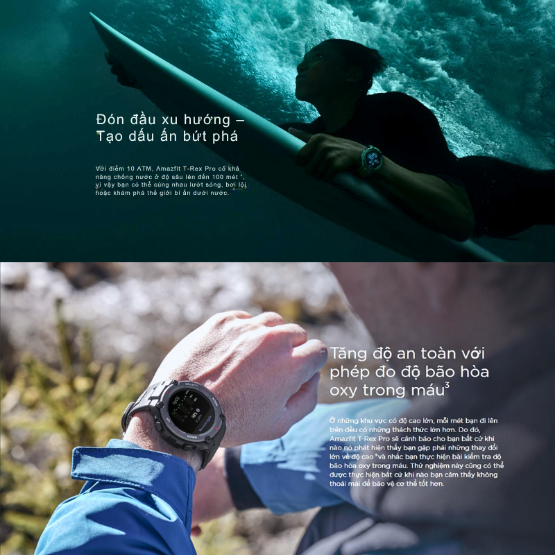 Đồng hồ thông minh Amazfit T-Rex Pro - Bền bỉ vượt giới hạn, chinh phục mọi thử thách Đồng hồ thông minh Amazfit T-Rex Pro - Bền bỉ vượt giới hạn, chinh phục mọi thử thách - Hình ảnh 6