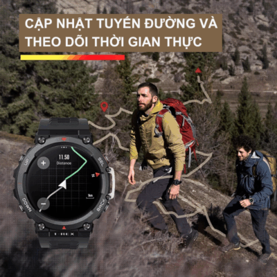 Đồng hồ thông minh Amazfit T-Rex 2 - Chinh phục mọi cực hạn, khám phá không giới hạn Đồng hồ thông minh Amazfit T-Rex 2 - Chinh phục mọi cực hạn, khám phá không giới hạn - Đồng hành cùng bạn trong mọi chuyến phiêu lưu, <strong>Amazfit T-Rex 2</strong> là chiếc đồng hồ thông minh siêu bền, đạt 15 chứng nhận quân đội MIL-STD-810G. Với khả năng chống nước 10 ATM, định vị GPS băng tần kép cực kỳ chính xác và thời lượng pin lên đến 24 ngày, <strong>Amazfit T-Rex 2</strong> sẵn sàng thách thức mọi môi trường. Tích hợp theo dõi nhịp tim, SpO2, theo dõi giấc ngủ và hơn 150 chế độ thể thao, chiếc đồng hồ này là trợ thủ đắc lực giúp bạn vượt qua mọi giới hạn và khám phá thế giới xung quanh một cách an toàn và hiệu quả.