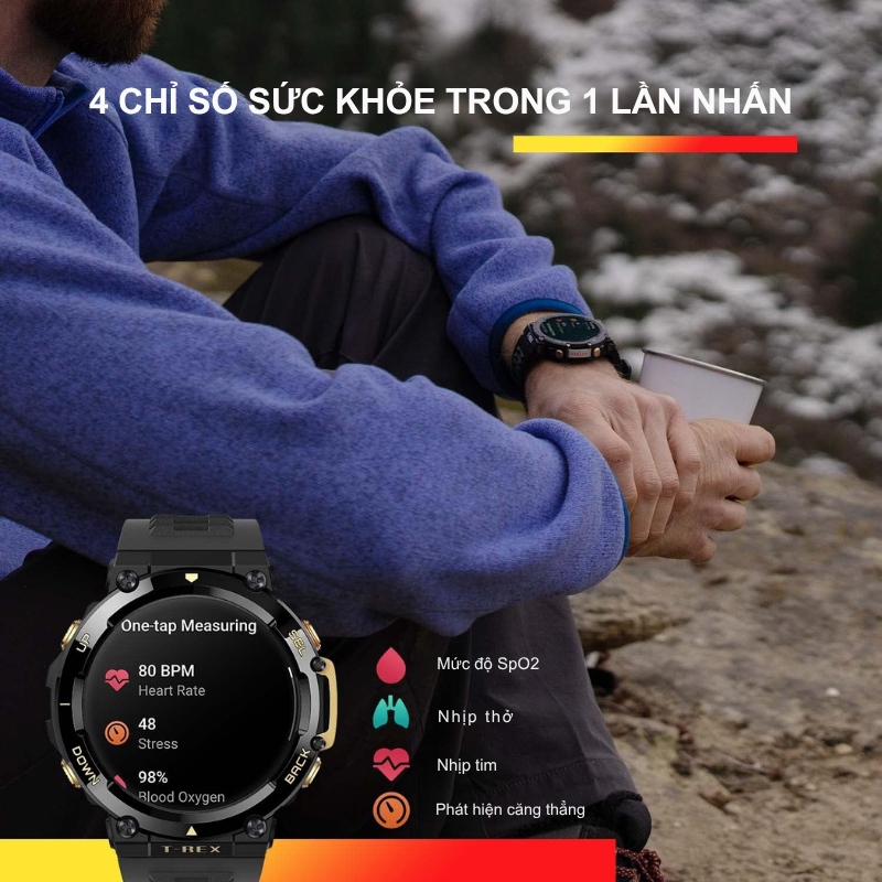 Đồng hồ thông minh Amazfit T-Rex 2 - Chinh phục mọi cực hạn, khám phá không giới hạn Đồng hồ thông minh Amazfit T-Rex 2 - Chinh phục mọi cực hạn, khám phá không giới hạn - Hình ảnh 9
