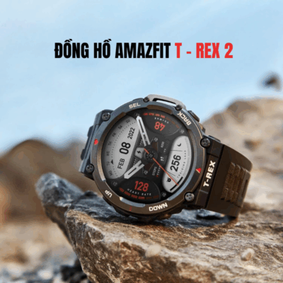 Đồng hồ thông minh Amazfit T-Rex 2 - Chinh phục mọi cực hạn, khám phá không giới hạn Đồng hồ thông minh Amazfit T-Rex 2 - Chinh phục mọi cực hạn, khám phá không giới hạn - Đồng hành cùng bạn trong mọi chuyến phiêu lưu, <strong>Amazfit T-Rex 2</strong> là chiếc đồng hồ thông minh siêu bền, đạt 15 chứng nhận quân đội MIL-STD-810G. Với khả năng chống nước 10 ATM, định vị GPS băng tần kép cực kỳ chính xác và thời lượng pin lên đến 24 ngày, <strong>Amazfit T-Rex 2</strong> sẵn sàng thách thức mọi môi trường. Tích hợp theo dõi nhịp tim, SpO2, theo dõi giấc ngủ và hơn 150 chế độ thể thao, chiếc đồng hồ này là trợ thủ đắc lực giúp bạn vượt qua mọi giới hạn và khám phá thế giới xung quanh một cách an toàn và hiệu quả.