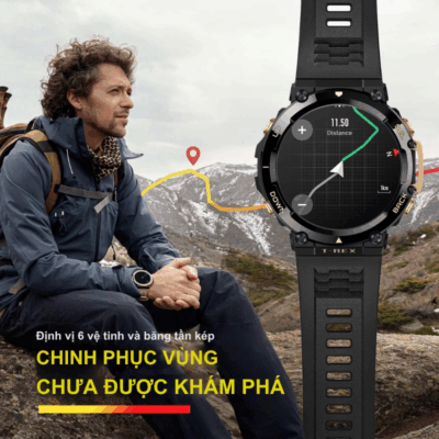 Đồng hồ thông minh Amazfit T-Rex 2 - Chinh phục mọi cực hạn, khám phá không giới hạn Đồng hồ thông minh Amazfit T-Rex 2 - Chinh phục mọi cực hạn, khám phá không giới hạn - Đồng hành cùng bạn trong mọi chuyến phiêu lưu, <strong>Amazfit T-Rex 2</strong> là chiếc đồng hồ thông minh siêu bền, đạt 15 chứng nhận quân đội MIL-STD-810G. Với khả năng chống nước 10 ATM, định vị GPS băng tần kép cực kỳ chính xác và thời lượng pin lên đến 24 ngày, <strong>Amazfit T-Rex 2</strong> sẵn sàng thách thức mọi môi trường. Tích hợp theo dõi nhịp tim, SpO2, theo dõi giấc ngủ và hơn 150 chế độ thể thao, chiếc đồng hồ này là trợ thủ đắc lực giúp bạn vượt qua mọi giới hạn và khám phá thế giới xung quanh một cách an toàn và hiệu quả.