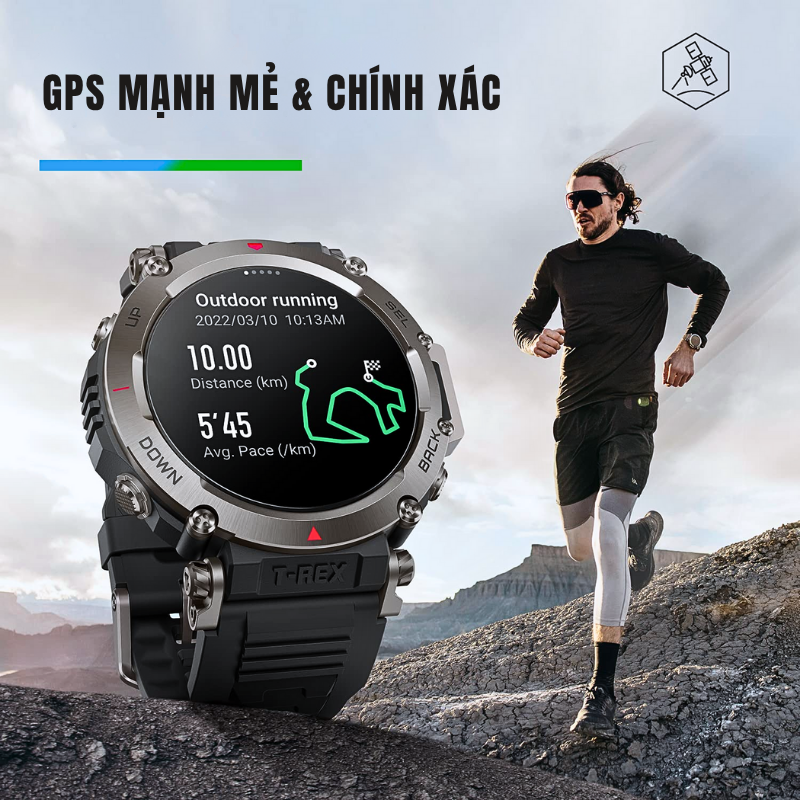 Đồng hồ thông minh Amazfit T-Rex Ultra - Đỉnh cao bền bỉ, hiệu suất vượt trội, chinh phục mọi giới hạn Đồng hồ thông minh Amazfit T-Rex Ultra - Đỉnh cao bền bỉ, hiệu suất vượt trội, chinh phục mọi giới hạn - Hình ảnh 9