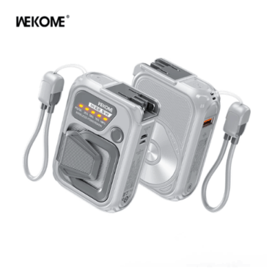Sạc Dự Phòng Không Dây WEKOME WP-89 Tích Hợp Chân Cắm Sạc, Chân Đế Tiện Lợi, Sạc Nhanh 22.5W Kèm Cáp C To L - Mang theo nguồn năng lượng dồi dào mọi lúc mọi nơi với Sạc dự phòng WEKOME WP-89. Với dung lượng lớn và thiết kế thời trang, WEKOME WP-89 là người bạn đồng hành lý tưởng cho smartphone, tablet và các thiết bị di động khác của bạn. Tích hợp nhiều cổng sạc và công nghệ sạc nhanh, sản phẩm đảm bảo thiết bị của bạn luôn được nạp đầy pin một cách hiệu quả và an toàn. Vỏ ngoài bền bỉ, chống trầy xước và các tính năng bảo vệ thông minh giúp bạn yên tâm sử dụng. Đừng bỏ lỡ cơ hội sở hữu WEKOME WP-89 để tận hưởng sự tiện lợi không giới hạn.