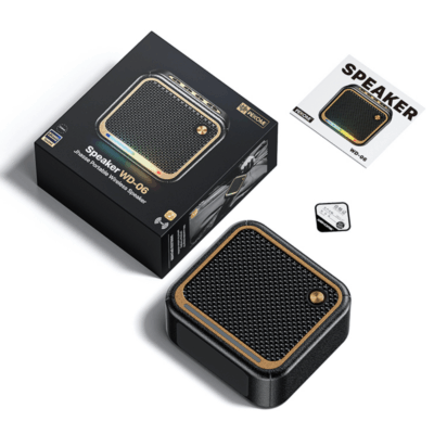 Loa Bluetooth WeKome WD-06 Âm Bass Mạnh Mẽ, Thiết Kế Đa Năng - Khám phá trải nghiệm âm thanh đỉnh cao với Loa WeKome WD-06. Sở hữu thiết kế hiện đại, tinh tế cùng chất âm bass sâu lắng, sống động, WeKome WD-06 mang đến những bữa tiệc âm nhạc không giới hạn. Công nghệ Bluetooth 5.0 tiên tiến giúp kết nối ổn định, mượt mà với mọi thiết bị. Đặc biệt, với viên pin dung lượng lớn, Loa WeKome WD-06 cho phép bạn thỏa sức nghe nhạc liên tục trong nhiều giờ. Không chỉ là một chiếc loa, WeKome WD-06 còn là phụ kiện không thể thiếu, đồng hành cùng bạn trên mọi nẻo đường, từ thư giãn tại nhà đến những buổi dã ngoại sôi động.