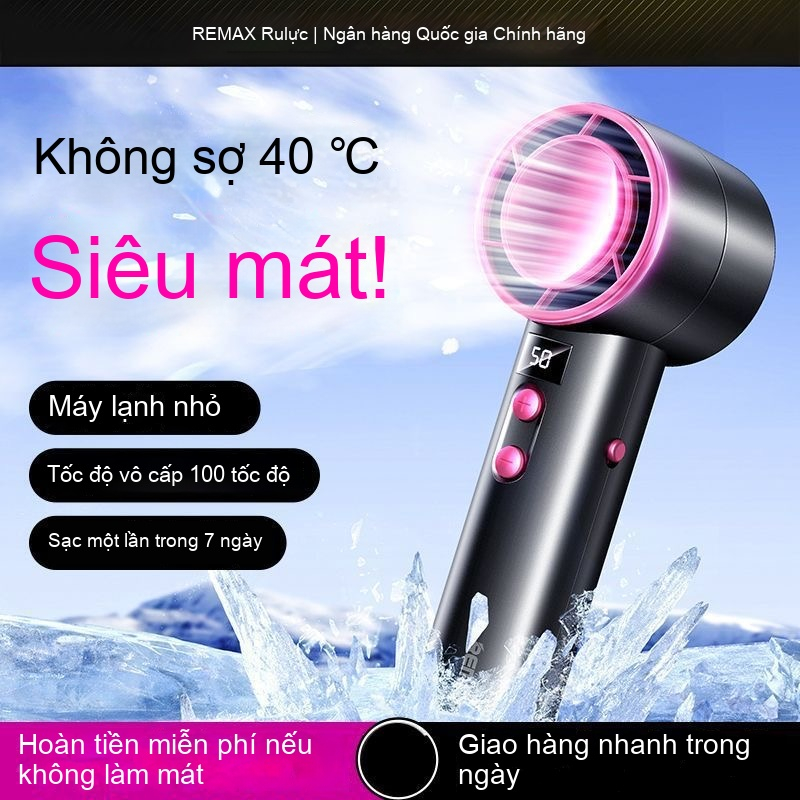 Quạt Cầm Tay Mini REMAX F32, Pin 4000mAh, Điều Chỉnh 100 Mức Gió, Động Cơ Không Chổi Than - <p dir="ltr" data-pm-slice="1 1 []">Quạt cầm tay REMAX <strong>F32</strong> dung lượng pin 4000mAh, điều chỉnh 100 mức gió, động cơ không chổi than. Vỏ ABS+PC, màn hình LED hiển thị % pin. Tốc độ gió 5.9-10m/s, công suất 10W, sạc Type-C ~3.5h. Kích thước 150x81x185mm, trọng lượng 326g. Bảo hành 12 tháng, lý tưởng du lịch, văn phòng, làm mát tức thì.</p>