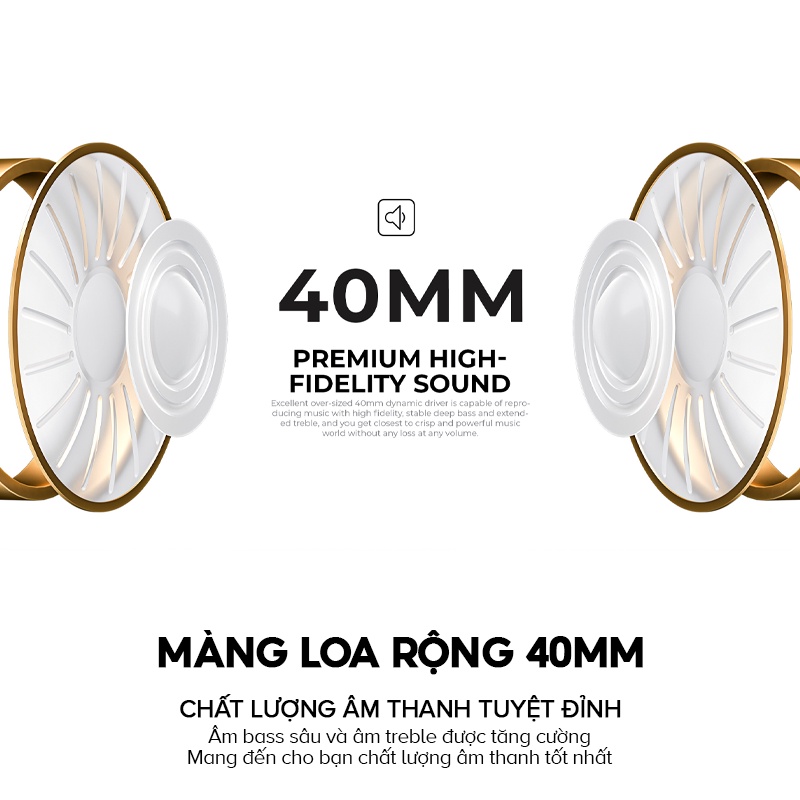 Tai Nghe Headphone HAVIT H633BT, Bluetooth 5.1 Công Thái Học, Nghe Đến 22H - Hàng Chính Hãng Tai Nghe Headphone HAVIT H633BT, Bluetooth 5.1 Công Thái Học, Nghe Đến 22H - Hàng Chính Hãng - Đắm chìm trong không gian âm nhạc của riêng bạn với tai nghe chụp tai <strong>HAVIT H633BT</strong>. Nổi bật với thiết kế công thái học siêu nhẹ và đệm tai mềm mại, sản phẩm mang lại cảm giác đeo thoải mái suốt cả ngày dài. Tận hưởng âm nhạc không giới hạn với thời lượng pin ấn tượng lên đến 22 giờ chỉ với một lần sạc. Chất âm sống động với âm bass mạnh mẽ, nội lực, phù hợp với mọi thể loại nhạc. Kết nối Bluetooth 5.1 ổn định, thiết kế gập gọn tiện lợi và micro đàm thoại tích hợp biến <strong>HAVIT H633BT</strong> trở thành người bạn đồng hành lý tưởng cho công việc, học tập và những chuyến đi.