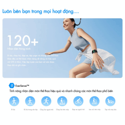 Đồng hồ thông minh Amazfit GTS 4 Mini - Thanh lịch tối giản, hiệu suất tối đa, đồng hành cùng bạn mỗi ngày Đồng hồ thông minh Amazfit GTS 4 Mini - Thanh lịch tối giản, hiệu suất tối đa, đồng hành cùng bạn mỗi ngày - Đẳng cấp và tiện ích hội tụ trong <strong>Amazfit GTS 4 Mini</strong>, chiếc đồng hồ thông minh siêu mỏng và nhẹ với thiết kế thời thượng. Màn hình AMOLED Ultra HD rực rỡ, khung kim loại cao cấp và thời lượng pin đáng kinh ngạc lên đến 15 ngày, <strong>Amazfit GTS 4 Mini</strong> là phụ kiện hoàn hảo cho cuộc sống năng động. Tích hợp định vị GPS 5 vệ tinh, theo dõi sức khỏe toàn diện (nhịp tim, SpO2, căng thẳng, giấc ngủ) và hơn 120 chế độ thể thao, chiếc đồng hồ này là người bạn đồng hành lý tưởng, giúp bạn sống khỏe mạnh, kết nối và luôn tự tin thể hiện phong cách riêng.