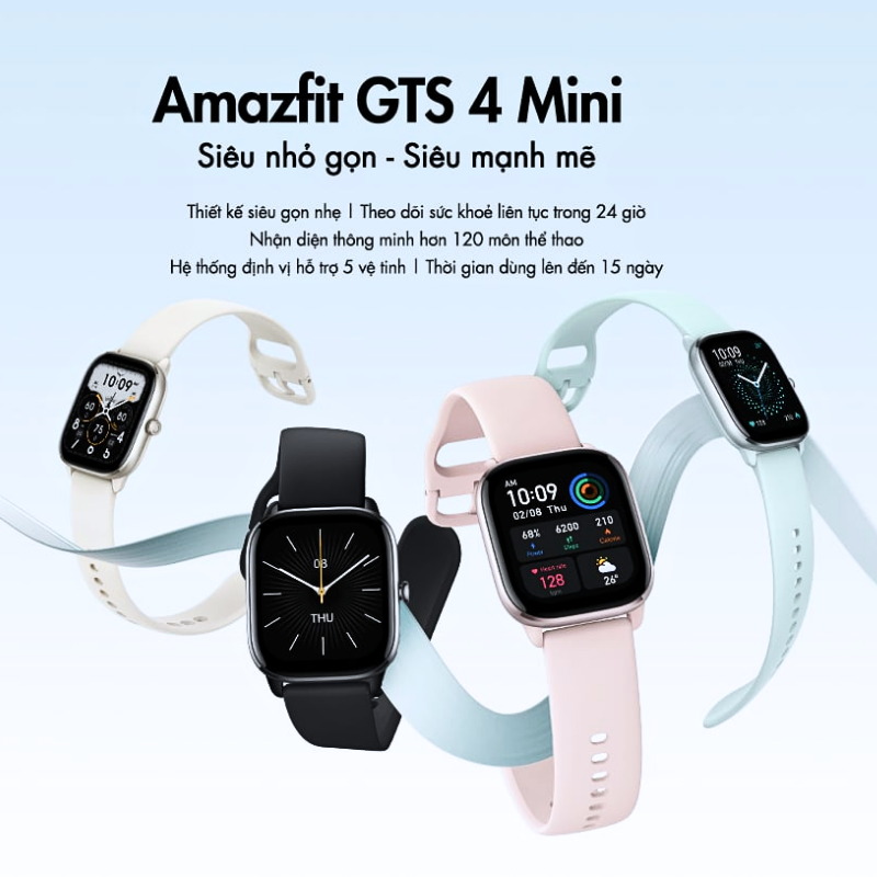 Đồng hồ thông minh Amazfit GTS 4 Mini - Thanh lịch tối giản, hiệu suất tối đa, đồng hành cùng bạn mỗi ngày Đồng hồ thông minh Amazfit GTS 4 Mini - Thanh lịch tối giản, hiệu suất tối đa, đồng hành cùng bạn mỗi ngày - Hình ảnh 3