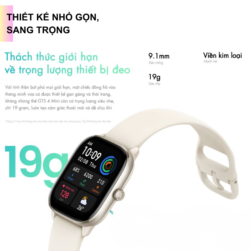 Đồng hồ thông minh Amazfit GTS 4 Mini - Thanh lịch tối giản, hiệu suất tối đa, đồng hành cùng bạn mỗi ngày Đồng hồ thông minh Amazfit GTS 4 Mini - Thanh lịch tối giản, hiệu suất tối đa, đồng hành cùng bạn mỗi ngày - Hình ảnh 6