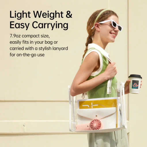 Quạt cầm tay mini Jisulife Life 4 Pin 13 giờ 3600mAh