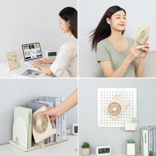 Quạt để bàn mini JISULIFE Life3 FA28 pin 4500mAh, 16 giờ