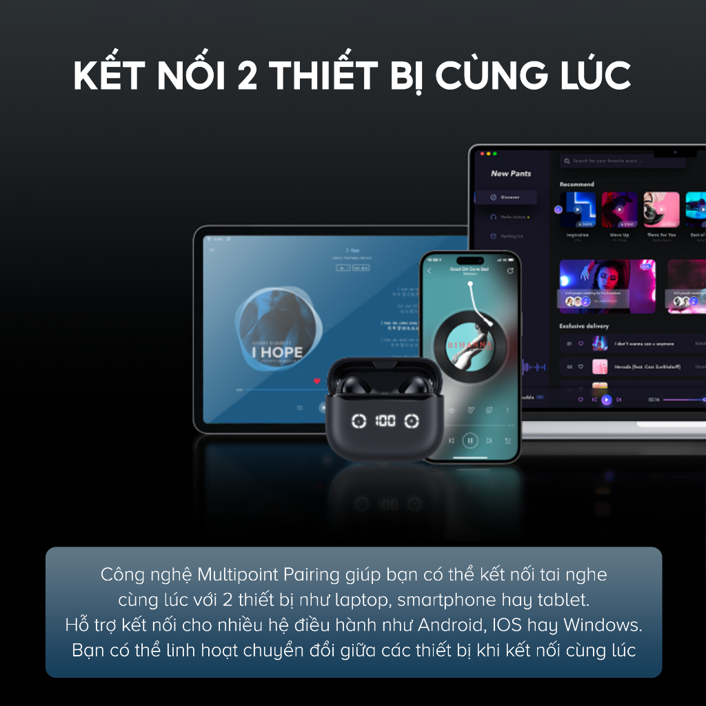 Tai Nghe Chống Ồn HAVIT LIFE NC01T | ANC & 4 Mic ENC, Bluetooth 5.4, Độ Trễ 55ms | Pin 35 Giờ, App Control, Chính Hãng Tai Nghe Chống Ồn HAVIT LIFE NC01T | ANC & 4 Mic ENC, Bluetooth 5.4, Độ Trễ 55ms | Pin 35 Giờ, App Control, Chính Hãng - Làm chủ không gian âm thanh của bạn với tai nghe True Wireless <strong>HAVIT LIFE NC01T</strong>. Đây là cỗ máy công nghệ thực thụ, trang bị khả năng chống ồn kép: ANC chủ động loại bỏ tạp âm môi trường khi nghe nhạc, và 4 mic ENC lọc ồn hiệu quả cho những cuộc gọi trong trẻo. Trải nghiệm kết nối không dây hoàn hảo với Bluetooth 5.4 mới nhất, ổn định và tiết kiệm năng lượng. Chế độ Gaming Mode 55ms mang lại lợi thế chiến thuật trong mọi trận game. Tận hưởng chất âm sống động và thời lượng pin bền bỉ đến 24 giờ. Kết nối với App để tùy chỉnh, <strong>HAVIT LIFE NC01T</strong> là lựa chọn tối thượng cho công việc, giải trí và giao tiếp.