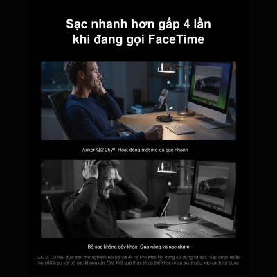Trạm Sạc Không Dây 3-in-1 Anker Prime B25X7 MagGo Qi2 15W Kèm Tản Nhiệt AirCool – Chính Hãng Anker Prime B25X7