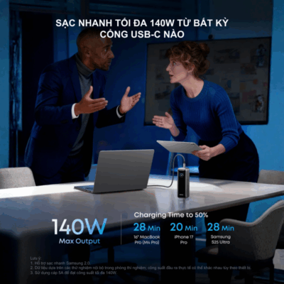 Pin Dự Phòng Anker Prime 20000mAh 220W Màn Hình LED – Anker Prime A110B Chính Hãng Pin Dự Phòng Anker Prime 20000mAh 220W Màn Hình LED – Anker Prime A110B Chính Hãng - Khám phá sức mạnh sạc nhanh vượt trội với <strong>Anker Prime A110B</strong>, giải pháp năng lượng di động tối ưu dành cho mọi thiết bị công nghệ hiện đại. Với dung lượng 20.000mAh và tổng công suất đầu ra lên đến 220W, sản phẩm này có khả năng sạc cùng lúc hai máy tính xách tay một cách nhanh chóng. Điểm nhấn của <strong>Anker Prime A110B</strong> chính là màn hình kỹ thuật số thông minh, cung cấp thông tin chi tiết về điện áp, cường độ dòng điện và thời gian sạc theo thời gian thực. Thiết kế nhỏ gọn nhưng mạnh mẽ, kết hợp cùng công nghệ an toàn ActiveShield 2.0, <strong>Anker Prime A110B</strong> là người bạn đồng hành không thể thiếu cho những chuyến đi công tác hay du lịch, đảm bảo thiết bị của bạn luôn tràn đầy năng lượng mọi lúc, mọi nơi.