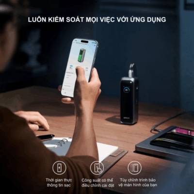 Pin Dự Phòng Anker Prime 20000mAh 220W Màn Hình LED – Anker Prime A110B Chính Hãng Pin Dự Phòng Anker Prime 20000mAh 220W Màn Hình LED – Anker Prime A110B Chính Hãng - Khám phá sức mạnh sạc nhanh vượt trội với <strong>Anker Prime A110B</strong>, giải pháp năng lượng di động tối ưu dành cho mọi thiết bị công nghệ hiện đại. Với dung lượng 20.000mAh và tổng công suất đầu ra lên đến 220W, sản phẩm này có khả năng sạc cùng lúc hai máy tính xách tay một cách nhanh chóng. Điểm nhấn của <strong>Anker Prime A110B</strong> chính là màn hình kỹ thuật số thông minh, cung cấp thông tin chi tiết về điện áp, cường độ dòng điện và thời gian sạc theo thời gian thực. Thiết kế nhỏ gọn nhưng mạnh mẽ, kết hợp cùng công nghệ an toàn ActiveShield 2.0, <strong>Anker Prime A110B</strong> là người bạn đồng hành không thể thiếu cho những chuyến đi công tác hay du lịch, đảm bảo thiết bị của bạn luôn tràn đầy năng lượng mọi lúc, mọi nơi.